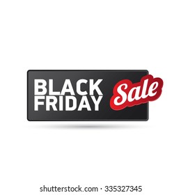 Black Friday sales tag. vector illustration