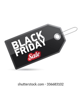 Black Friday sales tag. vector illustration