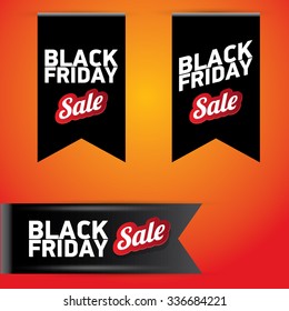 Black Friday sales tag. vector illustration