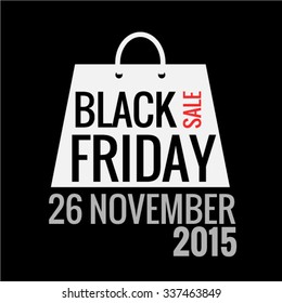Black Friday sales tag. Vector EPS 10 illustration.
