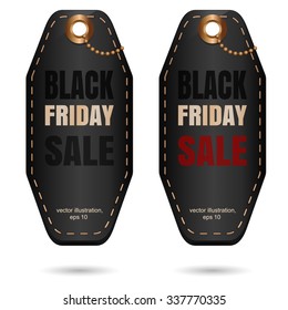 Black Friday sales tag. Vector illustration.