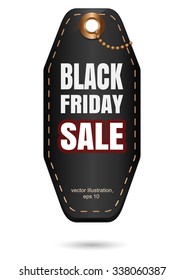 Black Friday sales tag. Vector illustration.