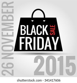 Black Friday sales tag. Vector EPS 10 illustration.