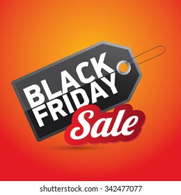 Black Friday sales tag. vector illustration