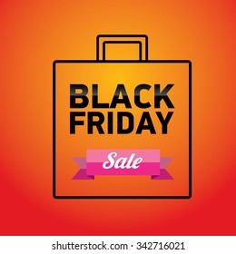 Black Friday sales tag. vector illustration