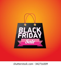 Black Friday sales tag. vector illustration