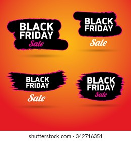 Black Friday sales tag. vector illustration