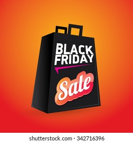 Black Friday sales tag. vector illustration