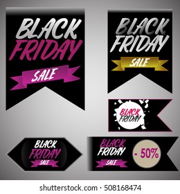Black Friday sales tag. vector illustration