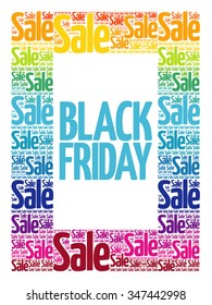 Black Friday Sales words cloud, business concept background