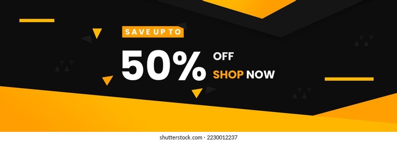 Black Friday Save Up To 50%  Banner or Poster. Suitable to use on Black Friday event. Also suitable for uploading social media at Black Friday event