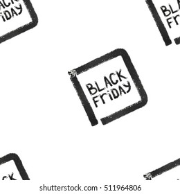 Black friday. Seamless pattern. Sale. Grunge background. Inscription Black Friday on a white background.