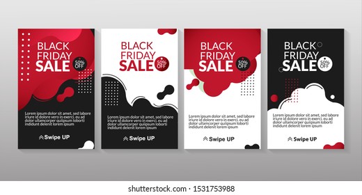 Black friday set background discount cover, banner, flayer, poster template promotion. vector illustrasion-01