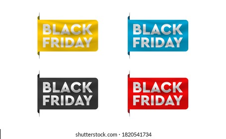 Black Friday set banner template.