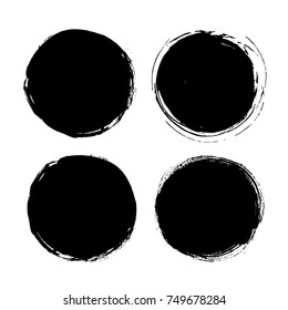 Black Friday set. Blots, banners, labels, backgrounds, brushes. Black Paint/ink texture. Vector illustration