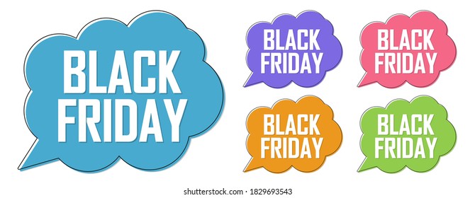 Black Friday, Set Sale banners design template, discount tags, final season offers, vector illustration