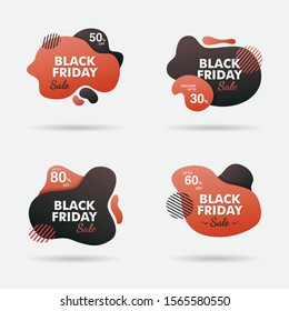 Black Friday set with Various Liquid Vector