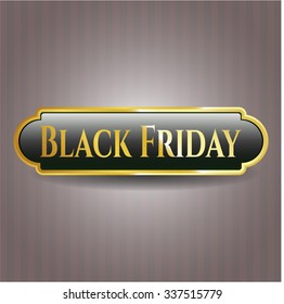 Black Friday glänzendes Emblem