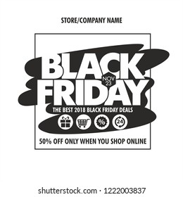 black friday shop online black and white