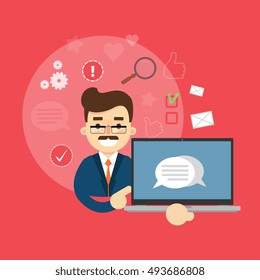 Black Friday shopping banner concept with salesman characters. Cyber monday sale concept. 