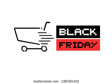 black friday shopping cart symbol