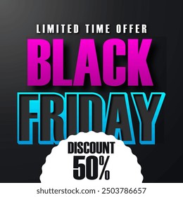 Black friday shopping day flyer background. Black friday social media banner template
