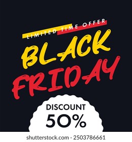 Black friday shopping day flyer background. Black friday social media banner template