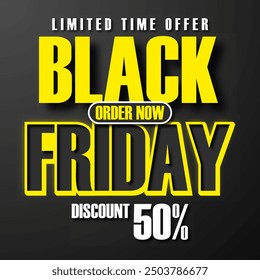 Black friday shopping day flyer background. Black friday social media banner template