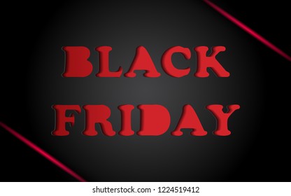 Black Friday shopping festival background. Papercraft with backdrop wallpaper and graphic design