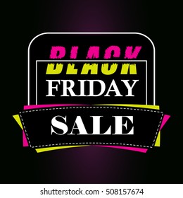 black friday shopping sale vector illustration