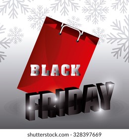 Black friday shopping season design, vector illustration.