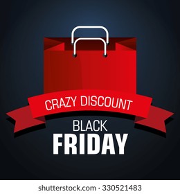 Black friday shopping season design, vector illustration