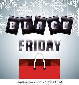 Black friday shopping season design, vector illustration