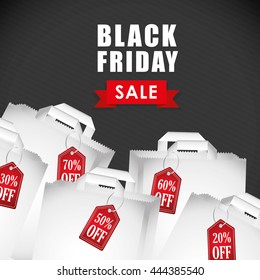 Black friday shopping season design, vector illustration.