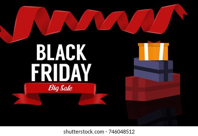 Black friday shopping season design, vector illustration