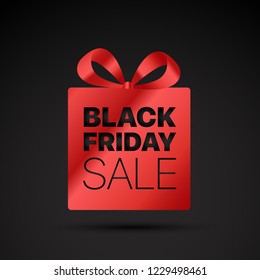 Black friday shopping tag. Vector label