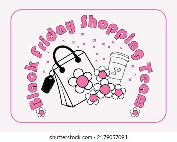 Black Friday Shopping Team T Shirt Design