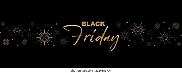 Black friday sign on black background	
