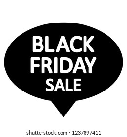 Black friday sign on white background. Vector illustration.