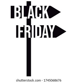 black friday sign. black and white. vetorial illustration