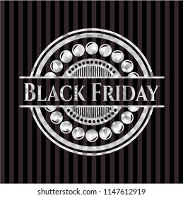 Black Friday silver badge or emblem