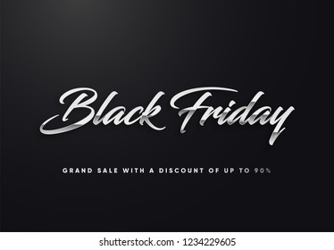Black Friday silver vector illustration