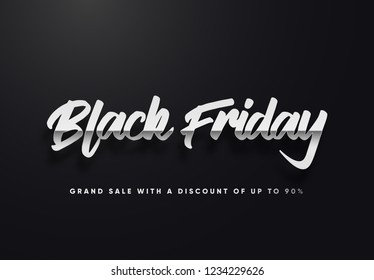 Black Friday silver vector illustration