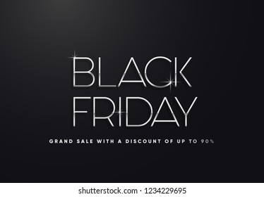 Black Friday silver vector illustration