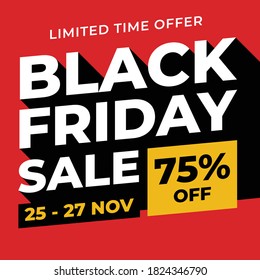Black friday Simple Banner Template Design
