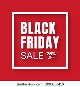 Black friday simple banner template design. - Vector.