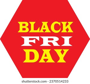 black friday simple text badge design