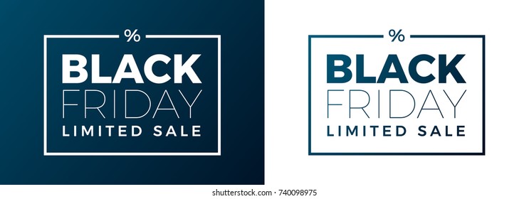 Black Friday simple Typography. Isolated Vector Illustration