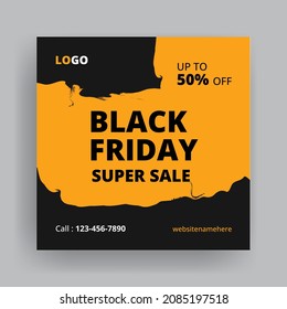 Black Friday social media banner design template 