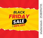 Black Friday social media post template, Black Friday sale, Exclusive Offer template. banner design for black Friday, Up to 75% off, 50%, 70% off, 80% off with multiple background, Offer template.